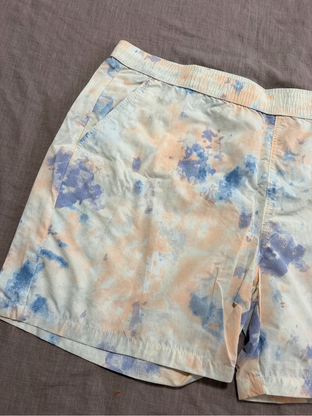 NWT Original Use Tie-Dye Swim Shorts in Blue & Peach Men’s XXL Summer Beach - Picture 3 of 9